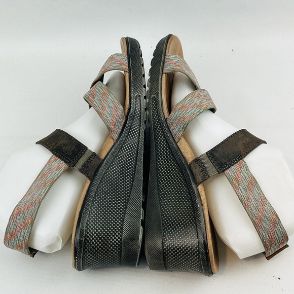 Womens 10 Keen Skyline Brindle Wedge Sandals Multi Open Toe Buckle Ankle Straps - Picture 6 of 10